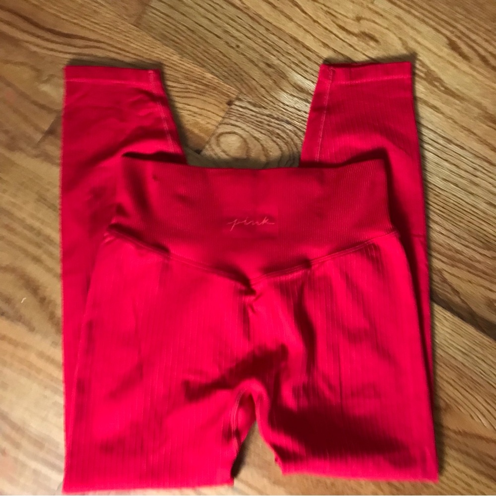 Victorias Secret PINK Bright Red Leggings - Picture 7 of 8